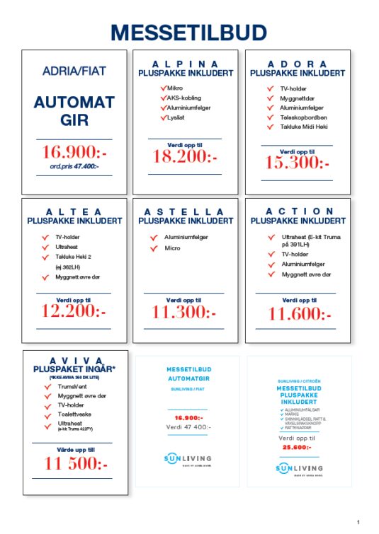 Tilbud messe liste.